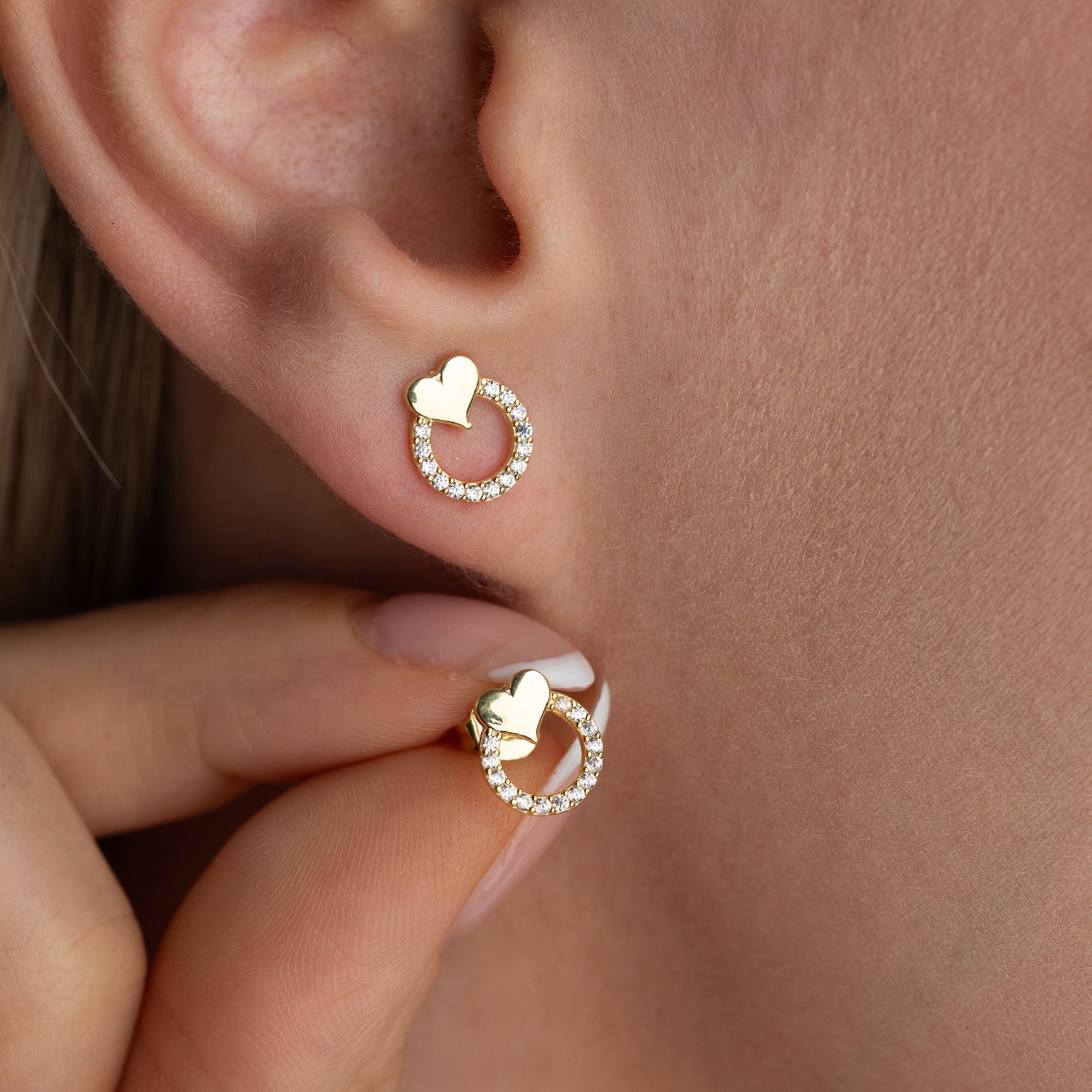HERZRING OHRRINGE | 925 SILBER