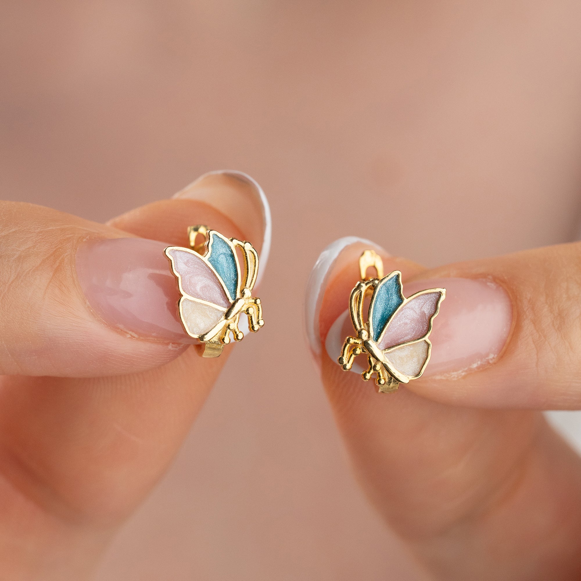 EMAİLLE SCHMETTERLING OHRRINGE | 925 SILBER