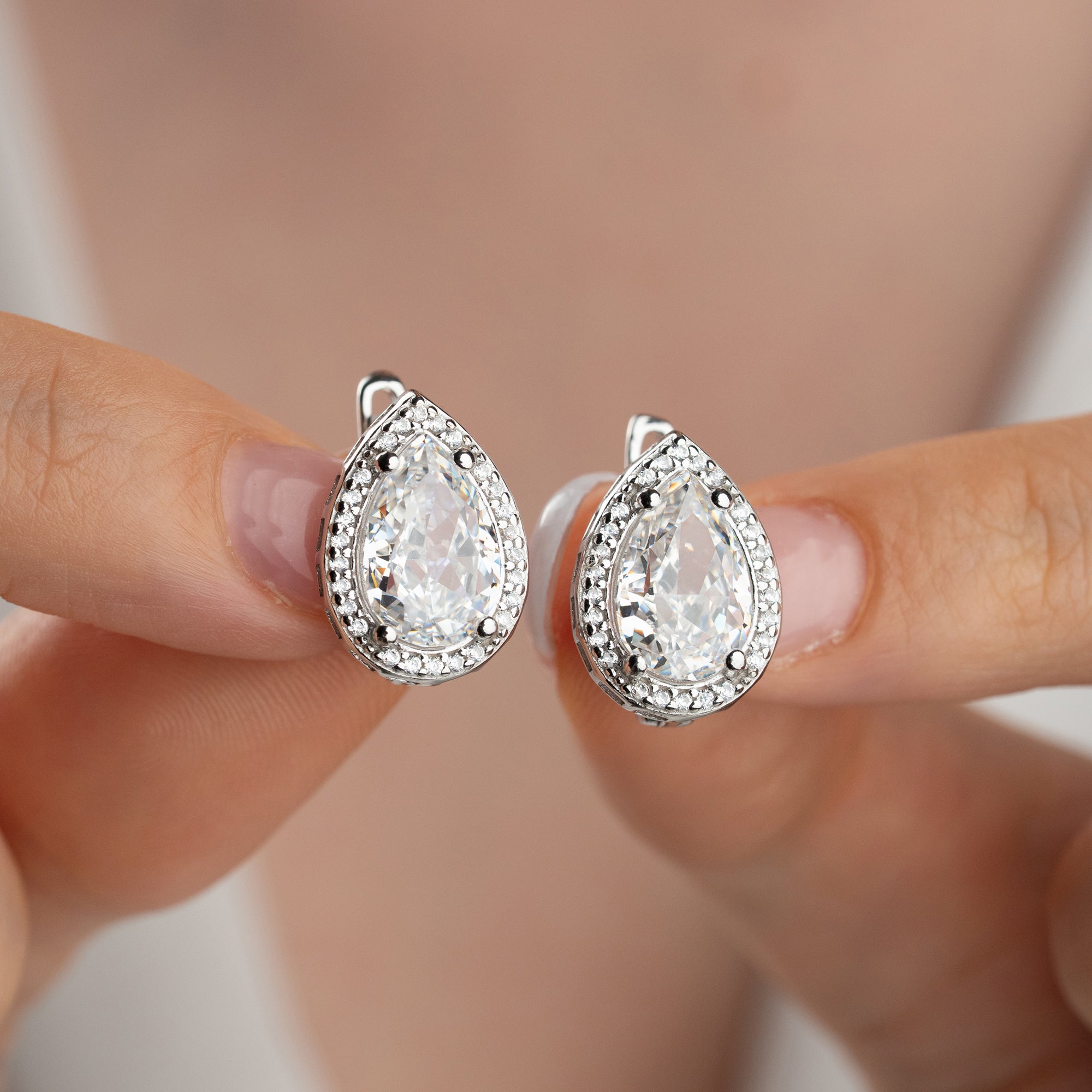 DROPSTEIN OHRRINGE | 925 SILBER