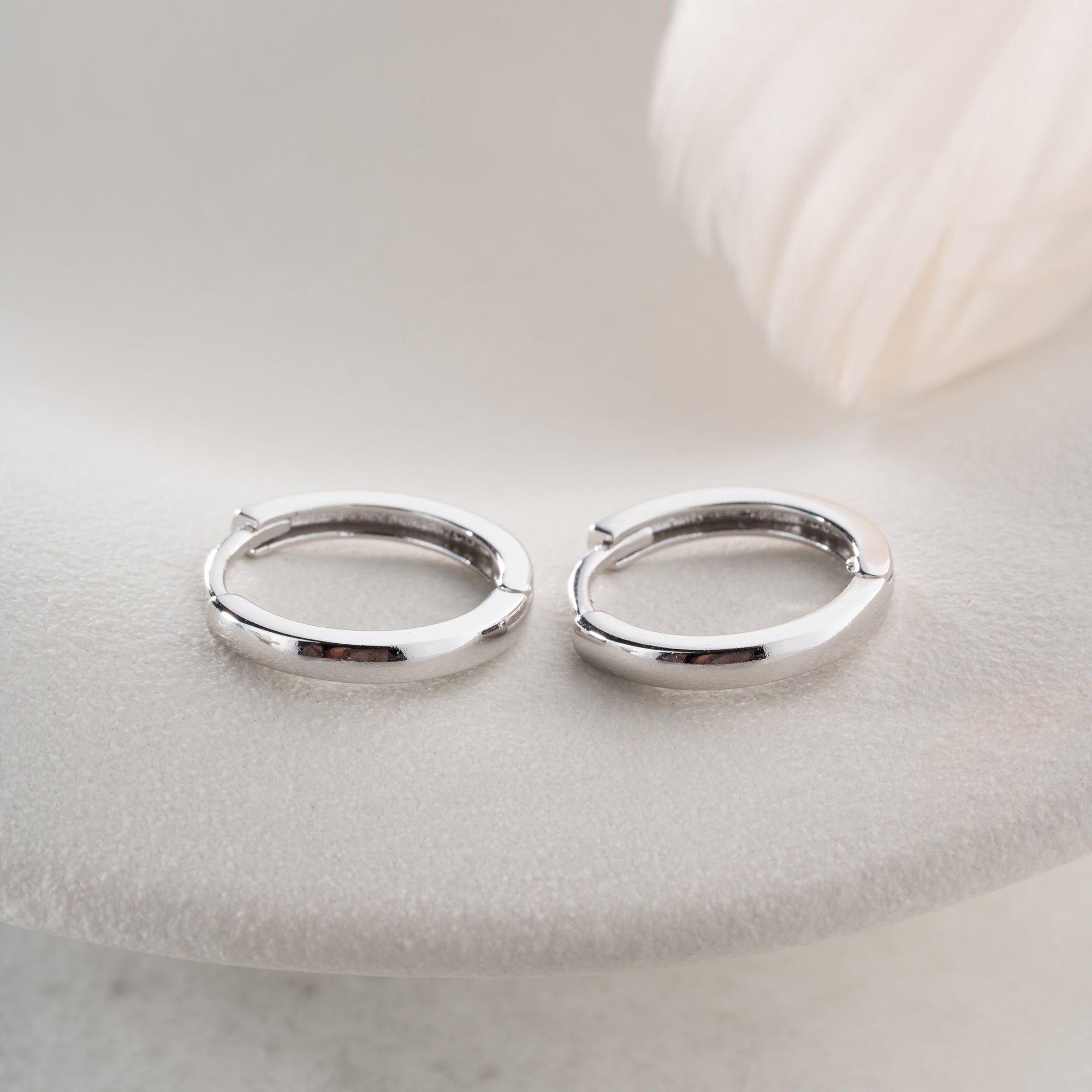 MINIMALISTISCHER SILBERRING OHRRINGE | 925 SILBER