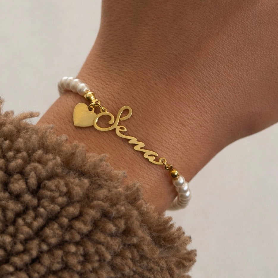 PEARL NAMENS ARMKETTE | 925 SILBER