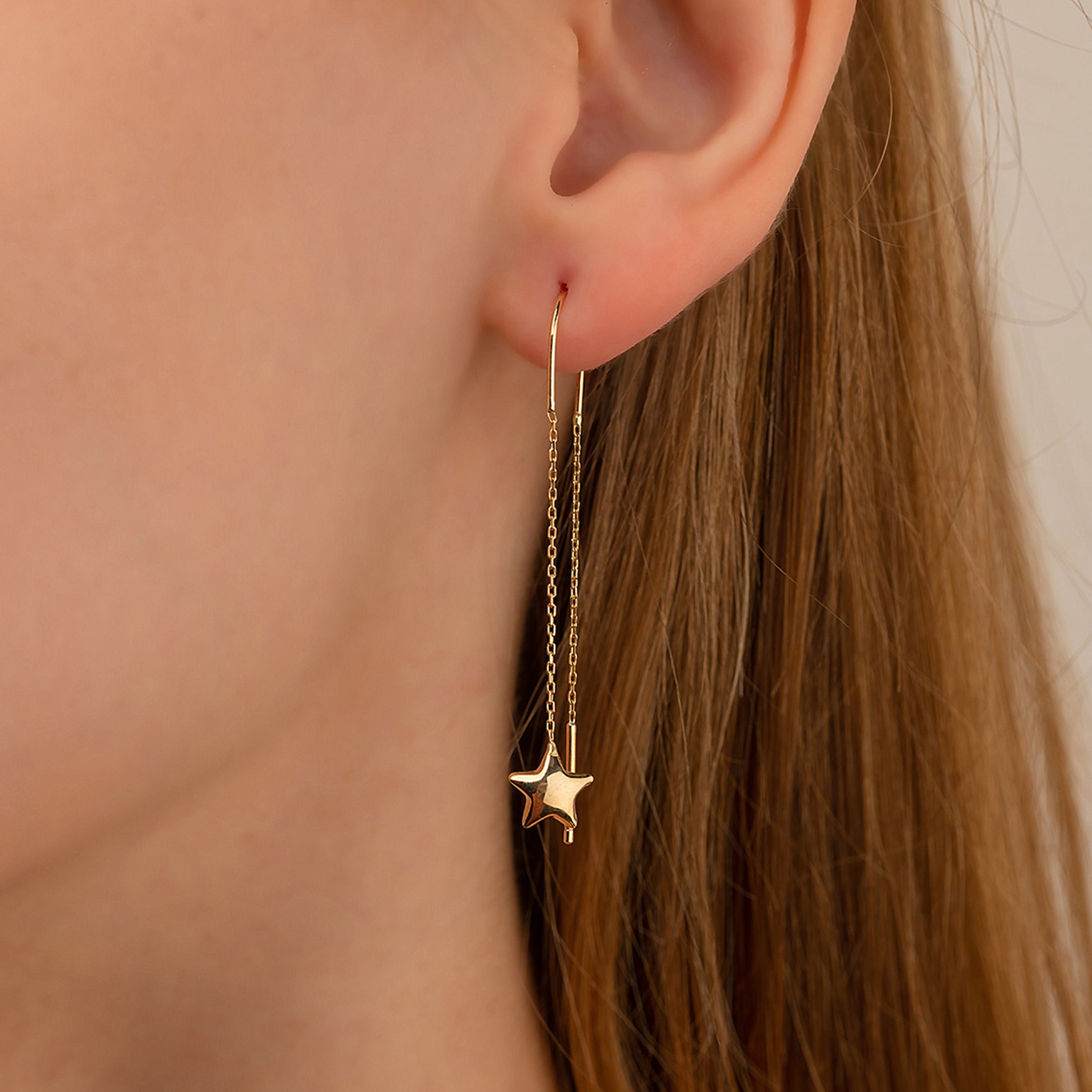 STARGAZING SCHWINGEND OHRRINGE | 14K GOLD