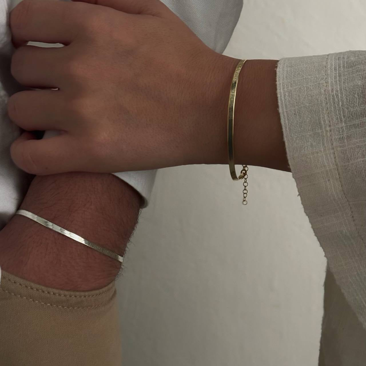 SNAKE PARTNER ARMBAND - 925 SILBER