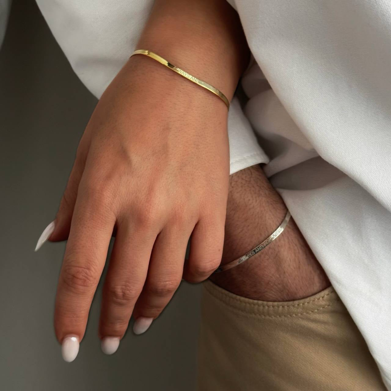 SNAKE PARTNER ARMBAND - 925 SILBER