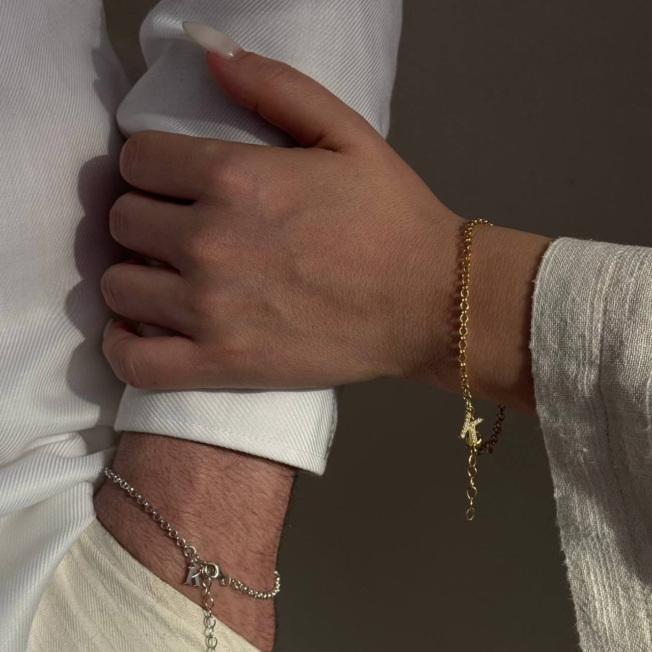 LEGENDARY BUCHSTABEN PARTNERARMBAND | 925 SILBER