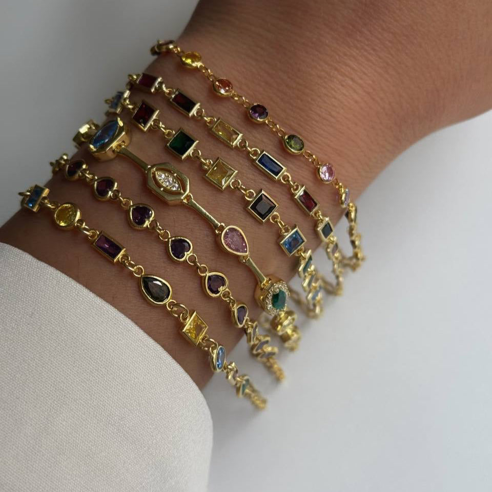 DESIGN BUNTES ARMBAND | 925 SILBER