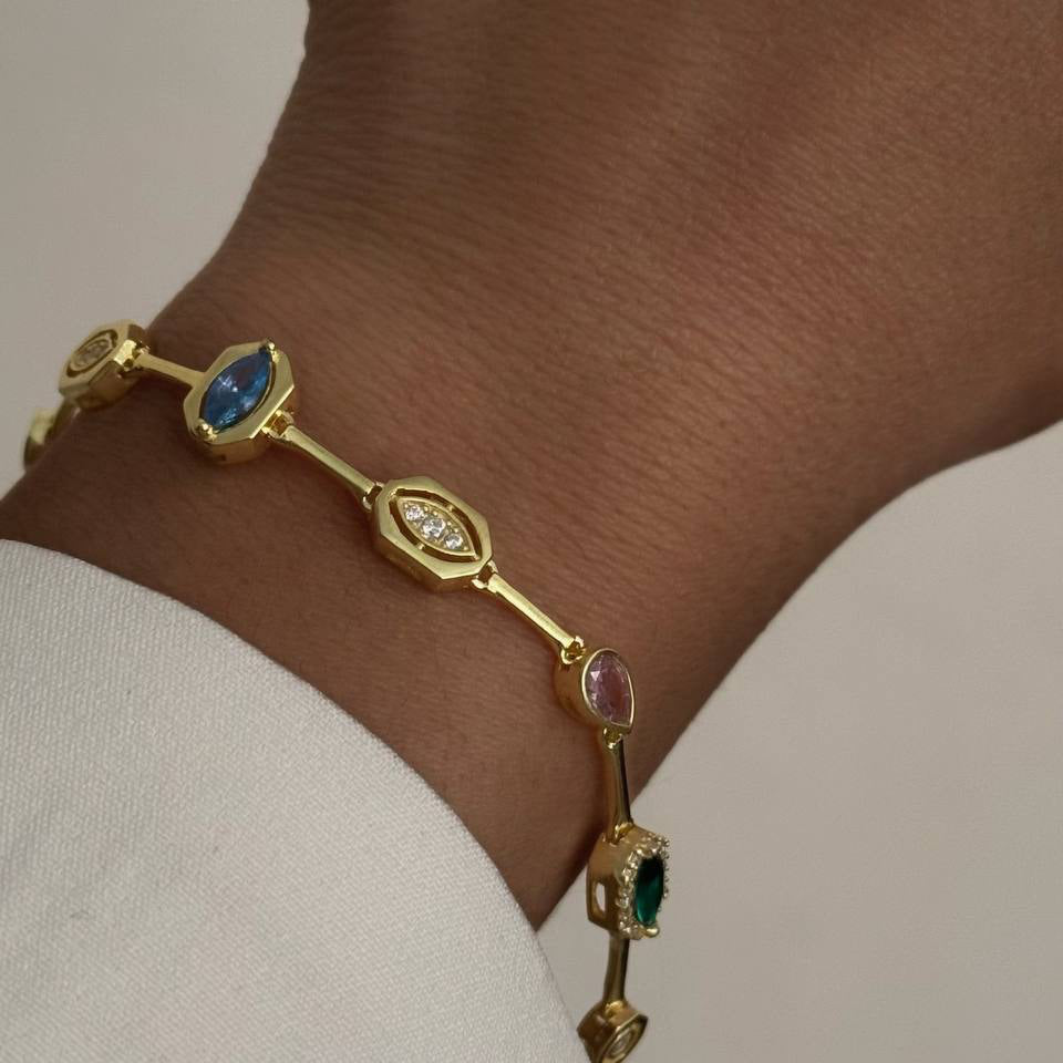 DESIGN BUNTES ARMBAND | 925 SILBER