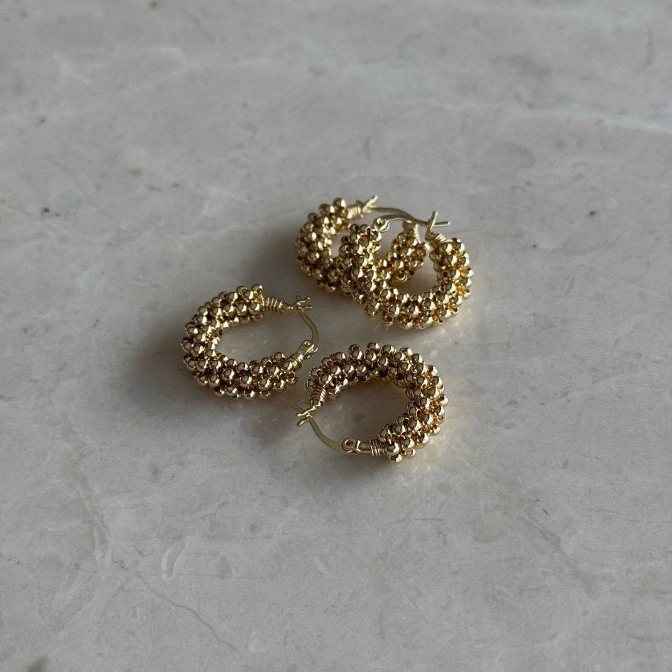 GOLDEN DROPS OHRRING | 925 SILBER