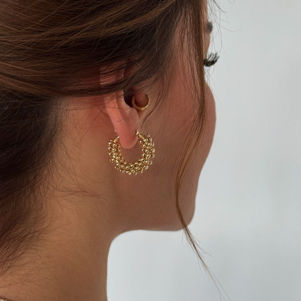 GOLDEN DROPS OHRRING | 925 SILBER