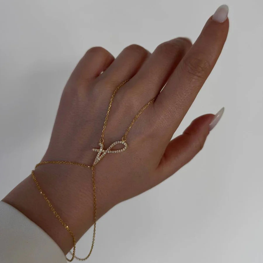 BUCHSTABEN HANDKETTE | 925 SILBER