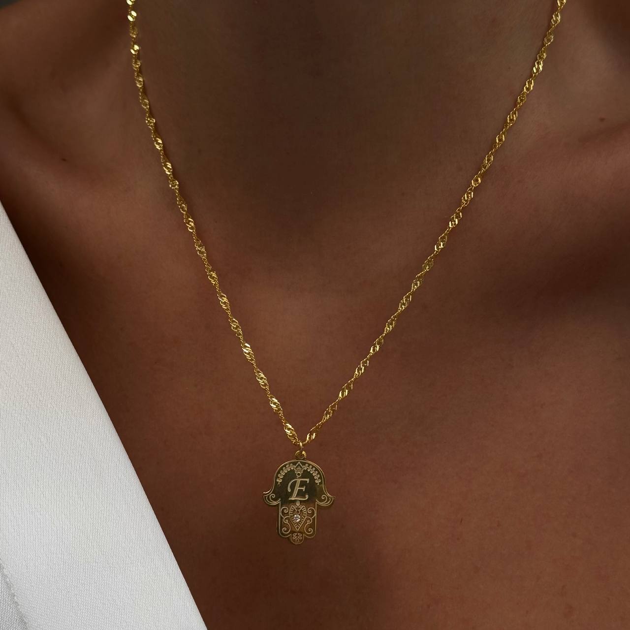 Fatima's Hand with Desired Letter | 925 Silver