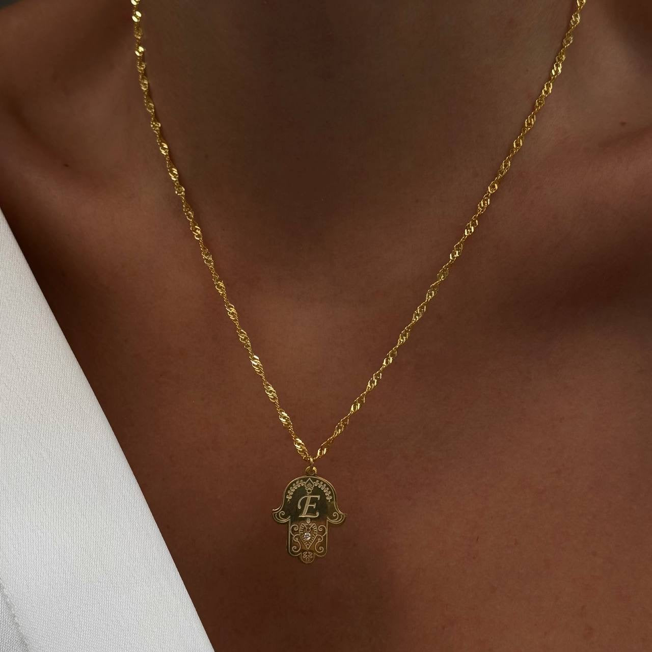 Fatima's Hand with Desired Letter | 925 Silver