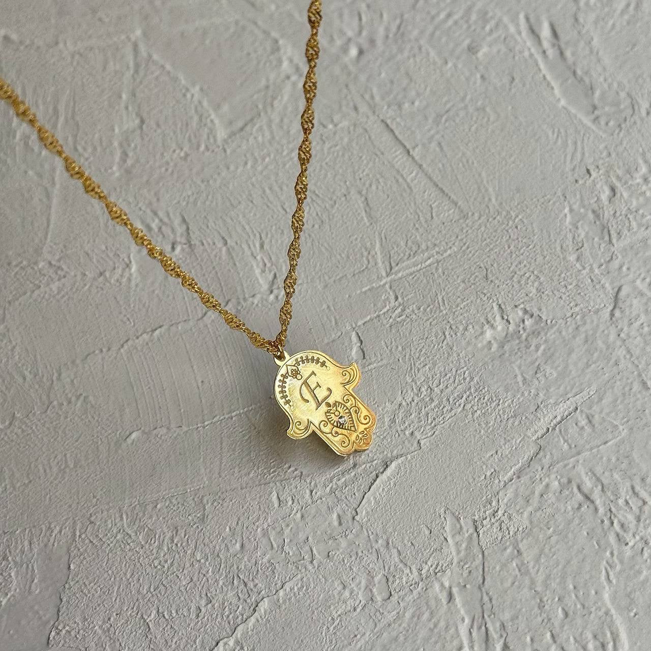 Fatima's Hand with Desired Letter | 925 Silver