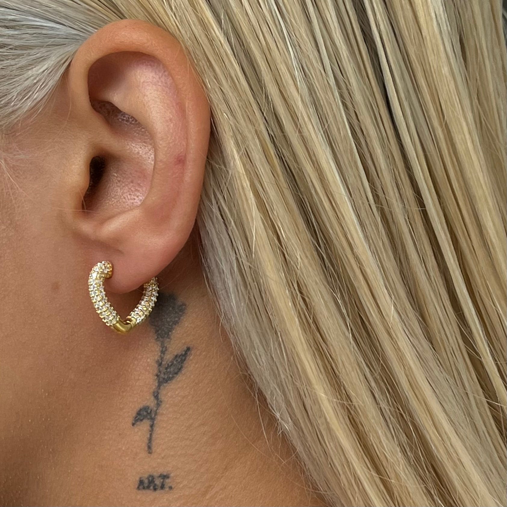 Herz Ohrring mit Zirkonia (7166180065325)