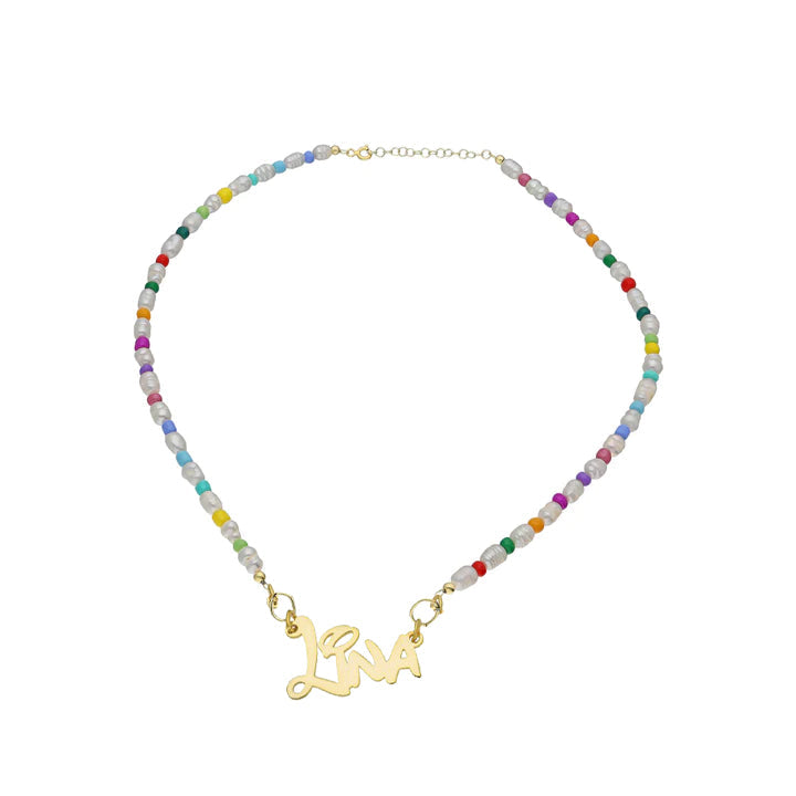 Halskette Pearl for Kids mit Namen (7242035593261)