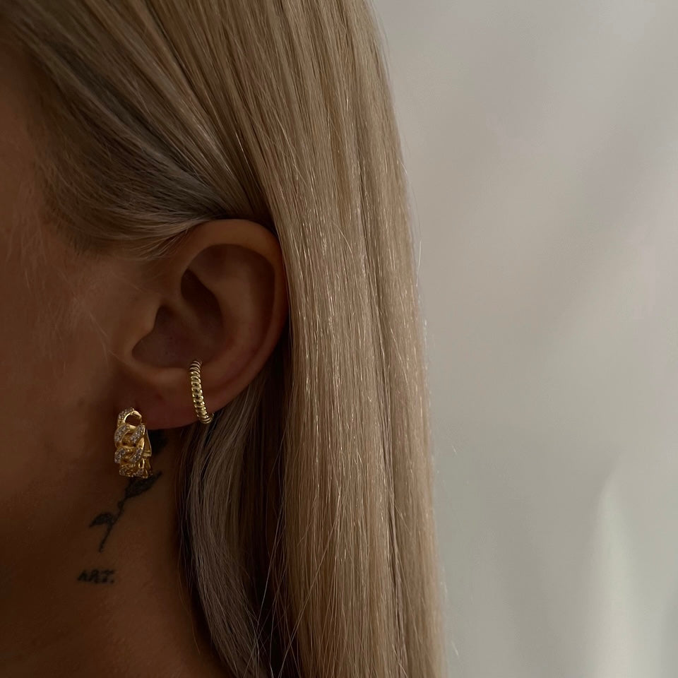 Volumen Ohrringe mit Zirkonia (7042095185965)