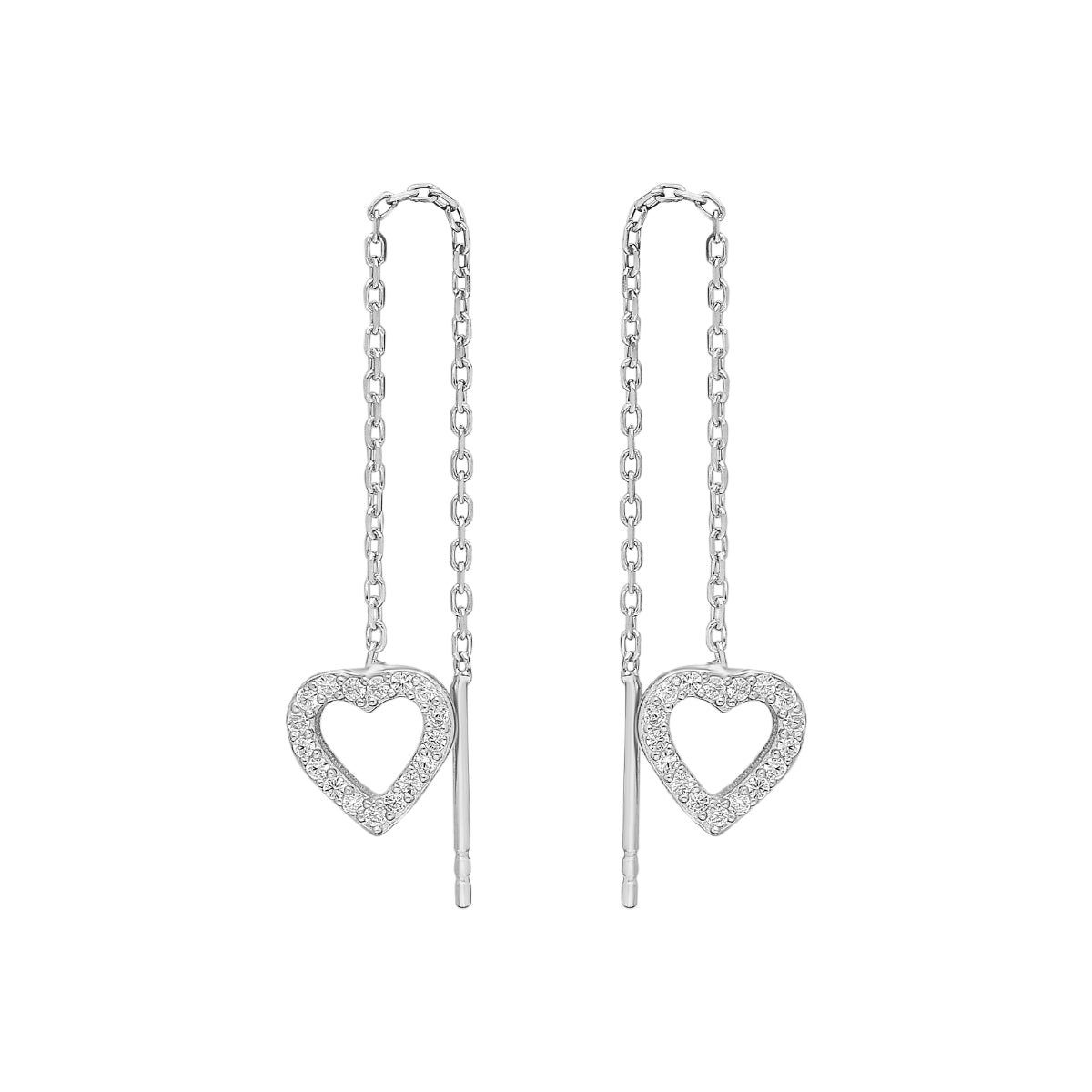 Heart Threader Earrings (7030549872685)