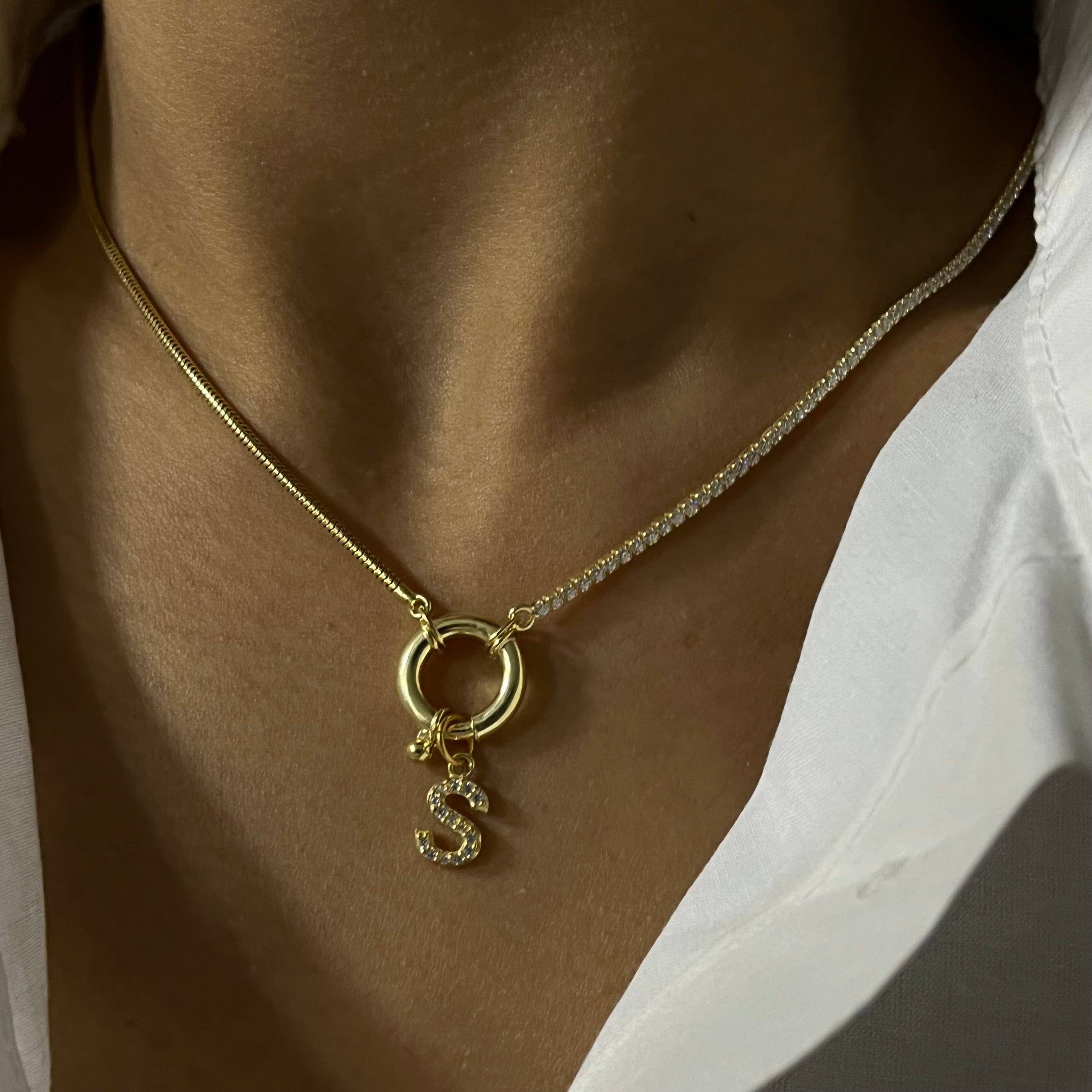 Chain Design Italia Iced Zirkonia Buchstabenkette (7017448407085)