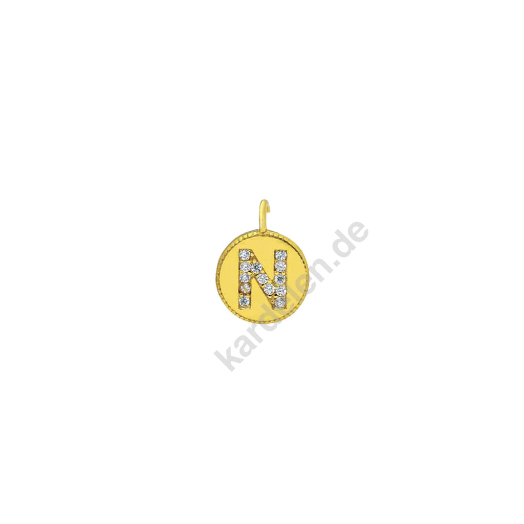 Round Zirkonia Ersatzbuchstabe mit DIY Haken (6994403491885)