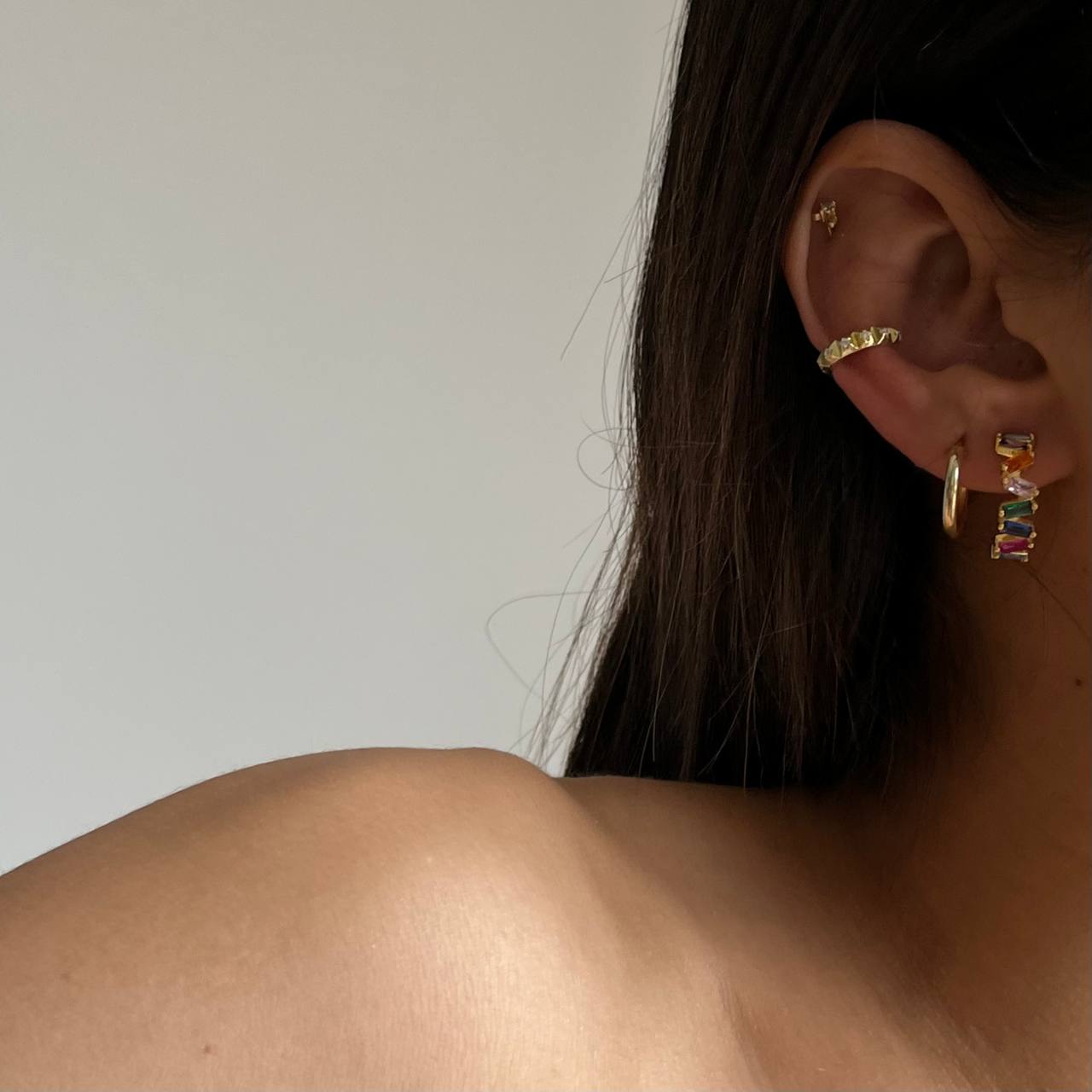 Colorfull Baguette Shift Ohrring (8033692680494)