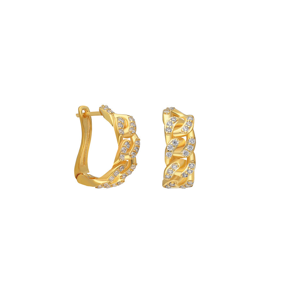 Volumen Ohrringe mit Zirkonia (7042095185965)