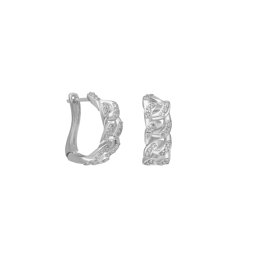 Volumen Ohrringe mit Zirkonia (7042095185965)