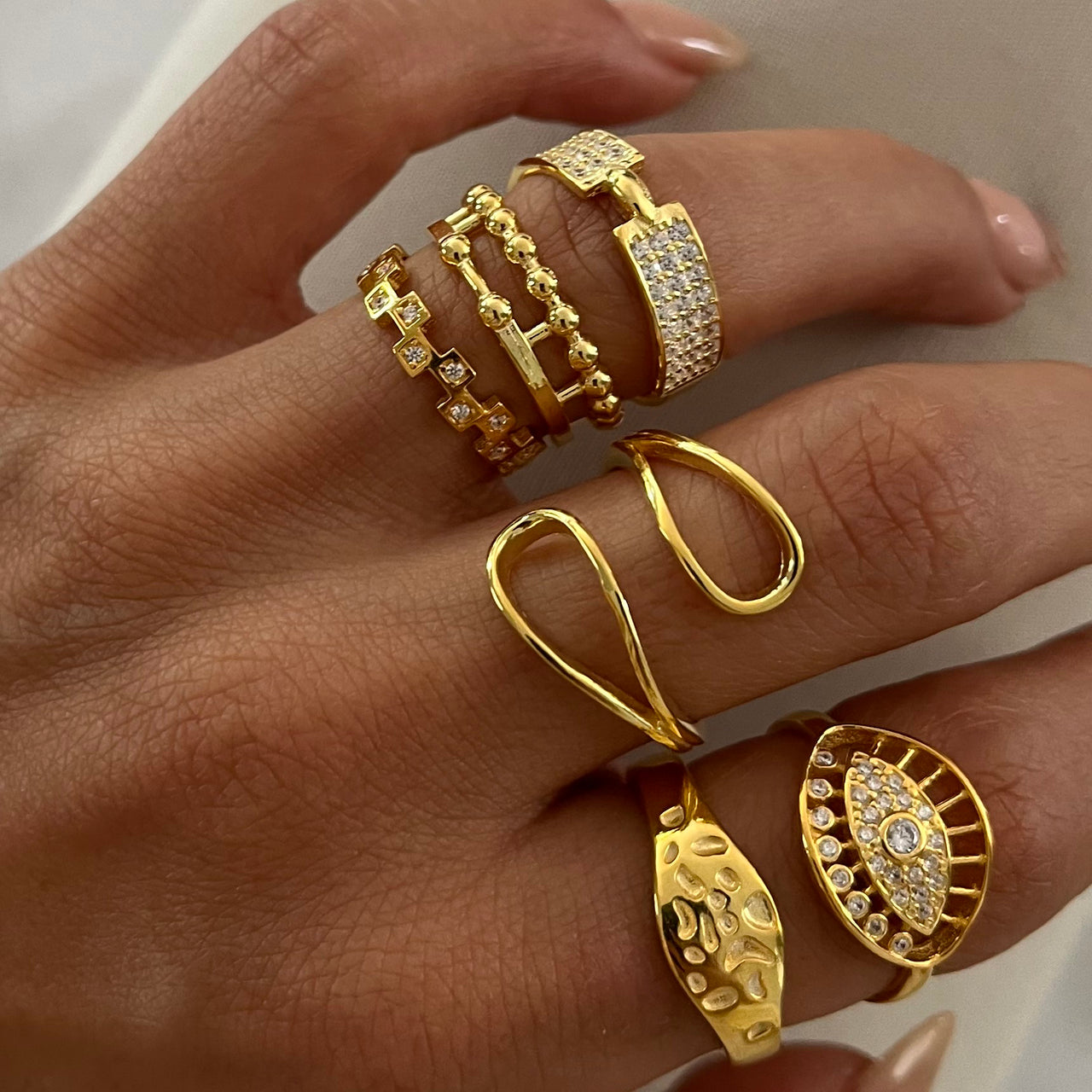 Mini squares Ring (7038492901421)