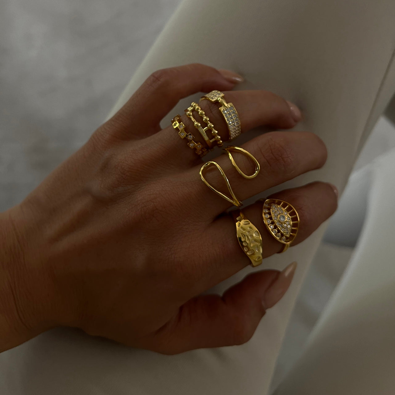 Mini squares Ring (7038492901421)