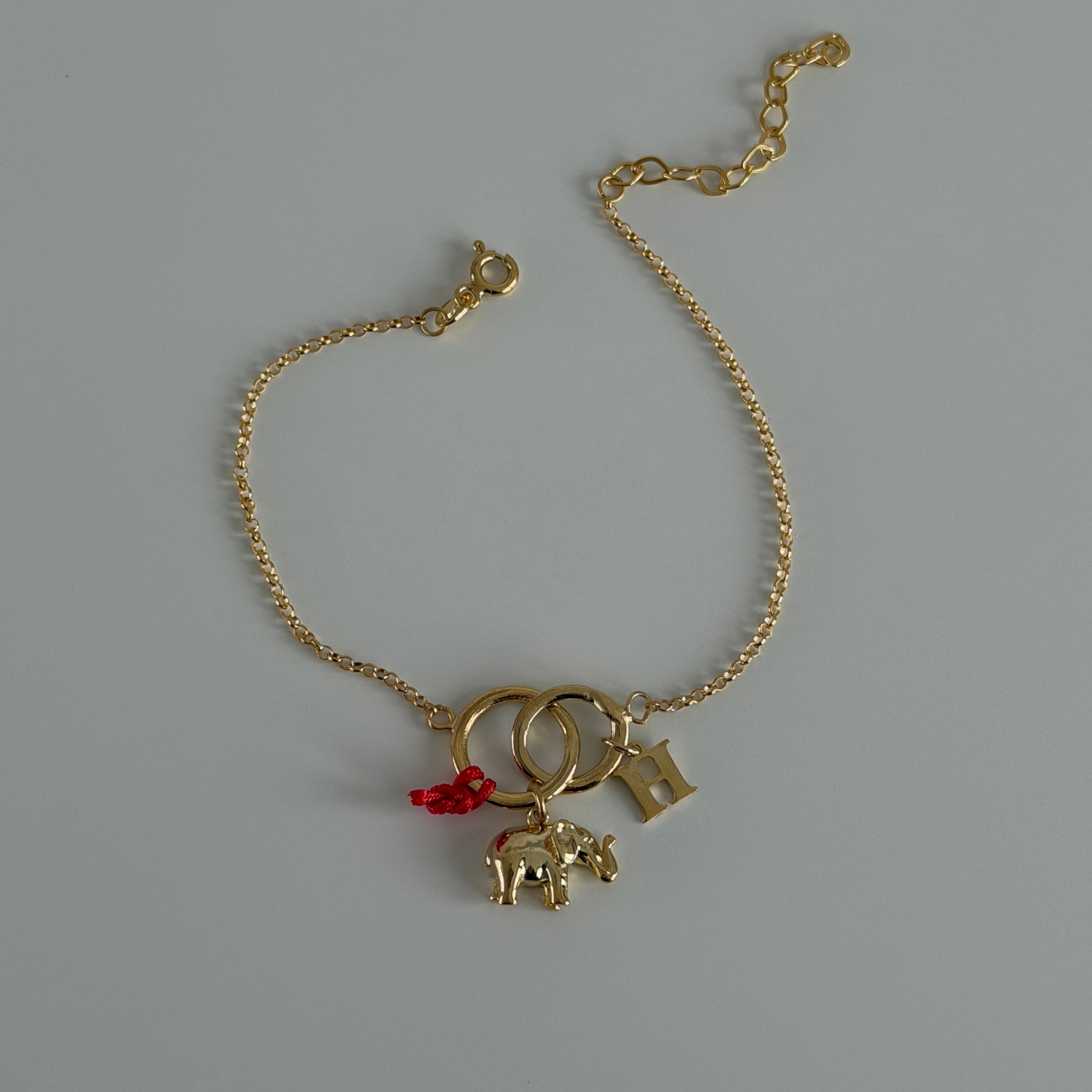 ELEPHANT BUCHSTABEN ARMKETTE | 925 SILBER