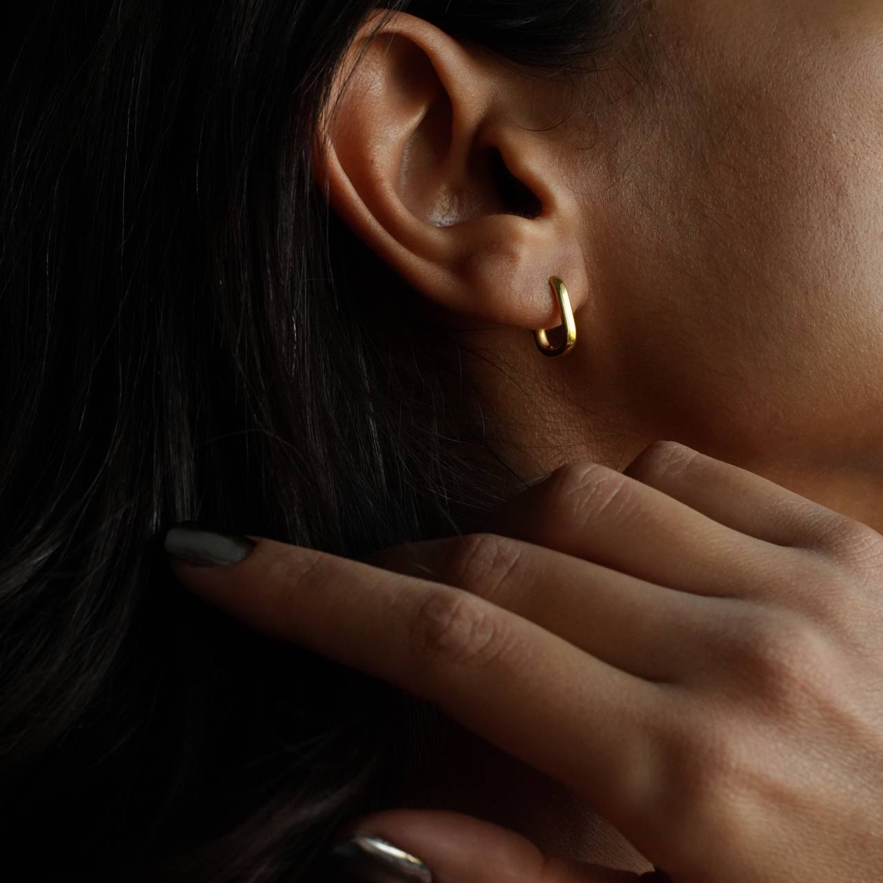 Kardelen BASIC OVALE OHRRINGE - 925 SILBER