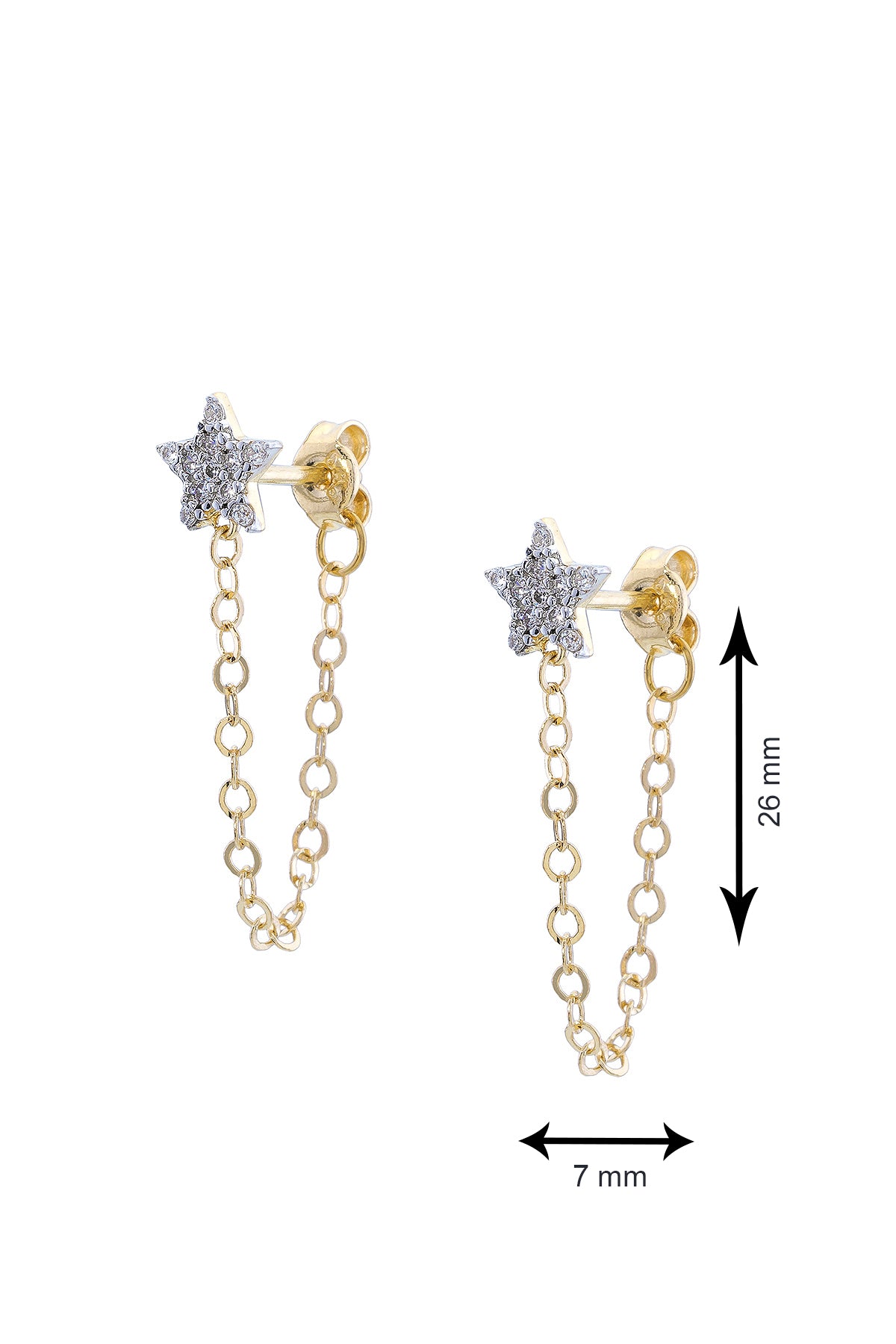 GLÄNZENDE STERN-OHRRINGE OHRRINGE | 14K GOLD