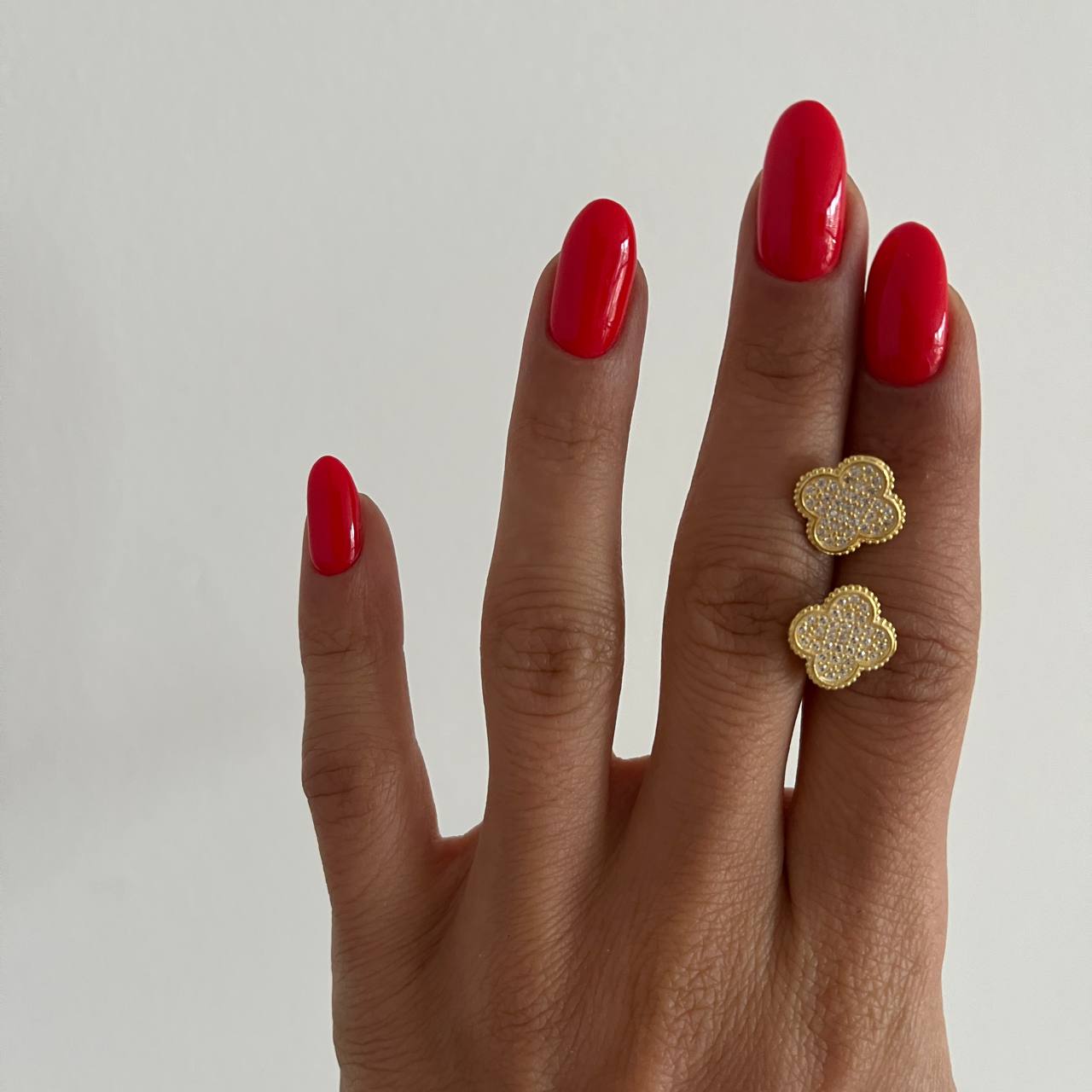 Kardelen KLEEBLATT ZIRKONIA OHRSTECKER - 925 SILBER