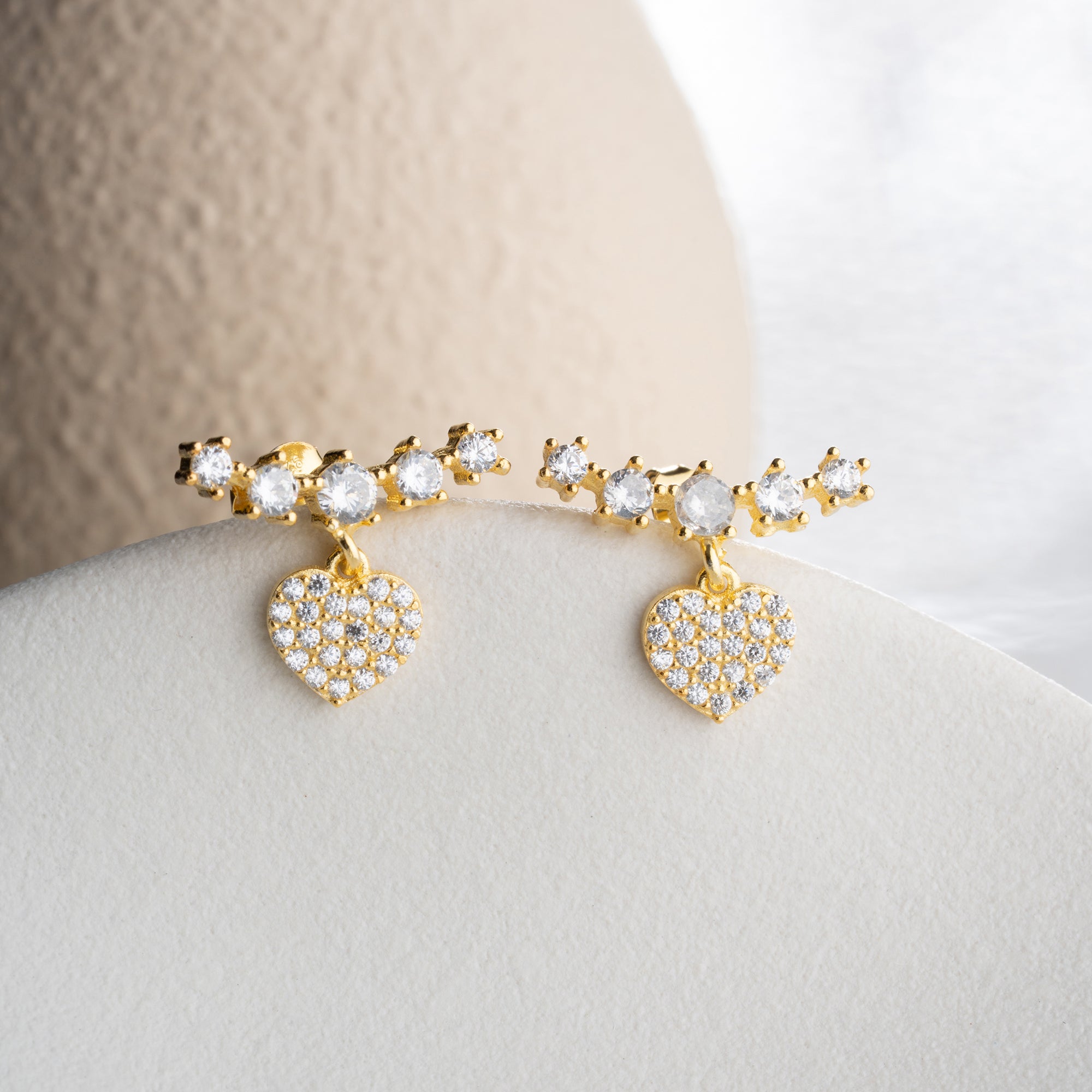 ESTEE MIT HERZ OHRRING | 925 SILBER