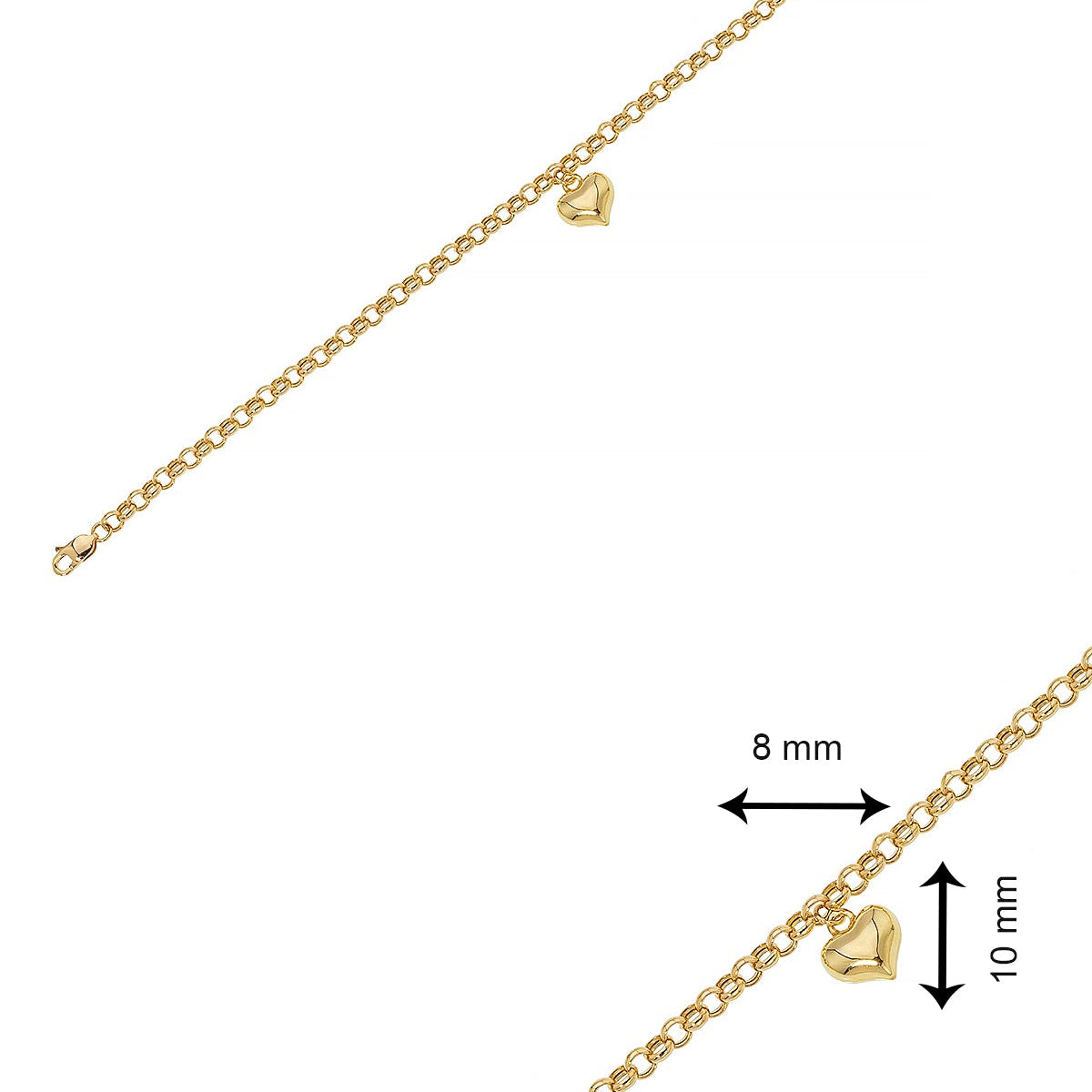 DOCH KETTE MIT HERZ ARMKETTE | 14K GOLD