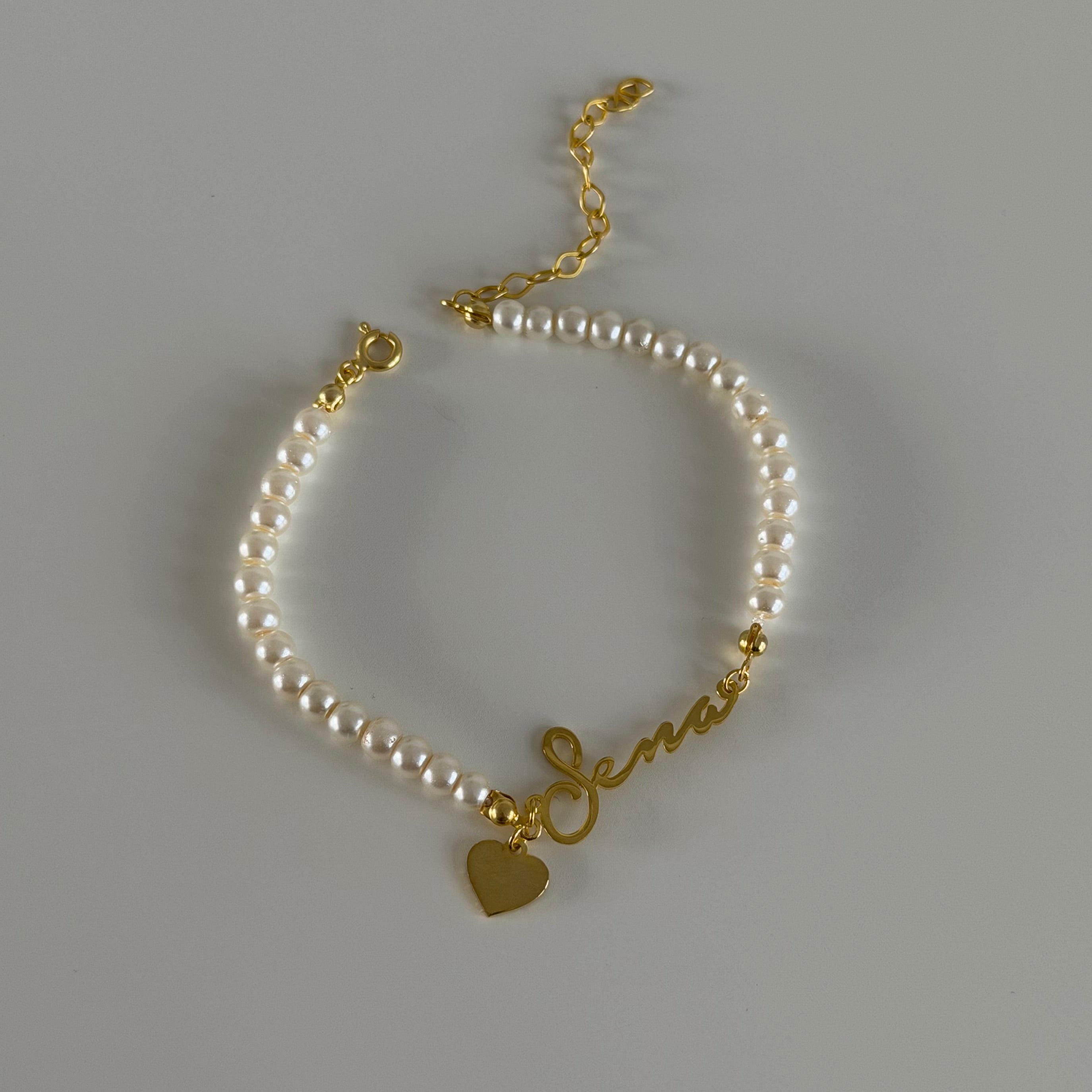 PEARL NAMENS ARMKETTE | 925 SILBER