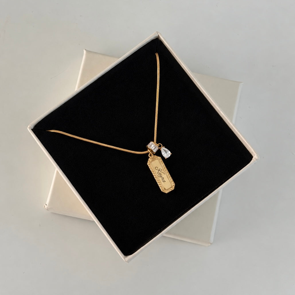 VINTAGE GRAVUR HALSKETTE | 925 SILBER