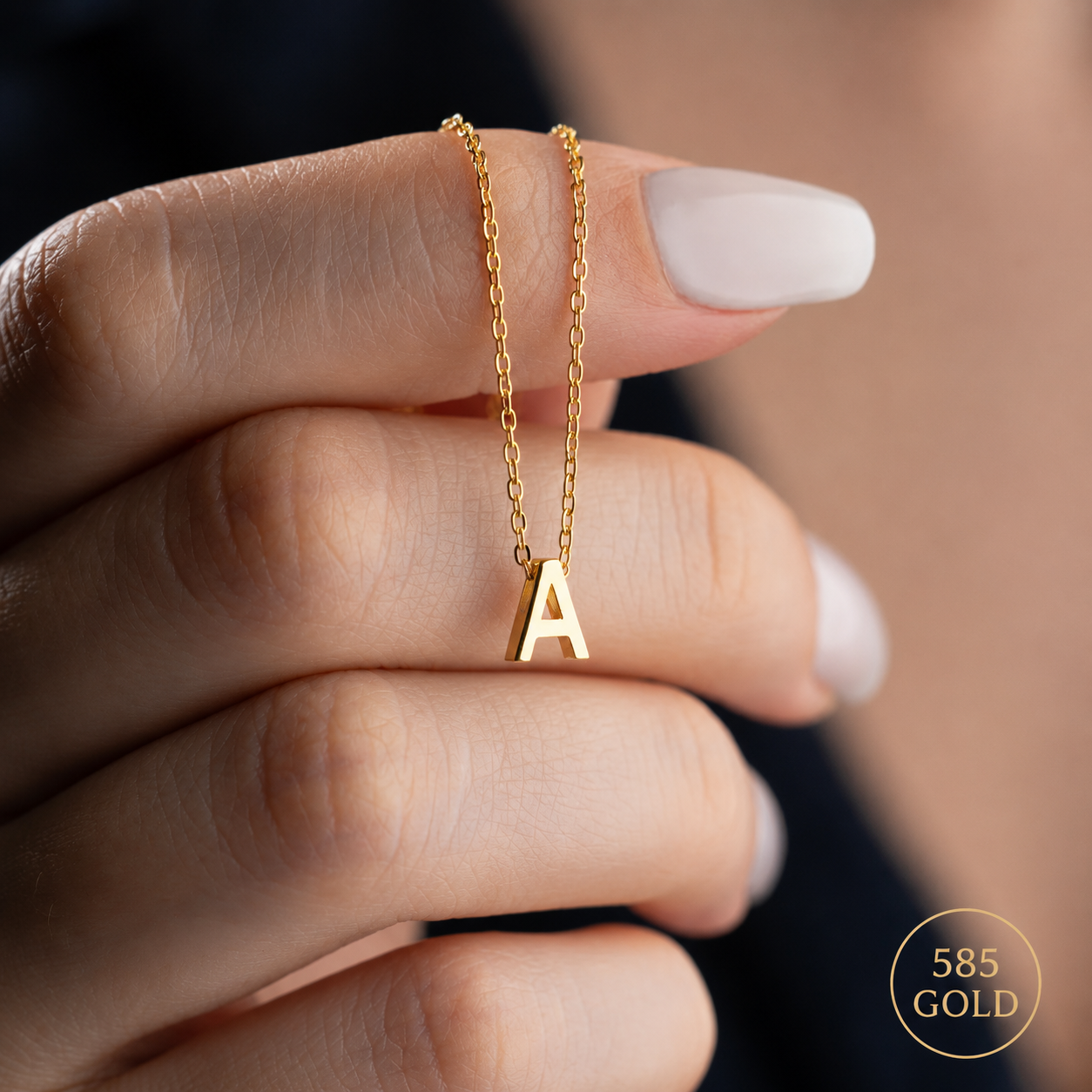 MINIMAL BUCHSTABENKETTE | 14K GOLD