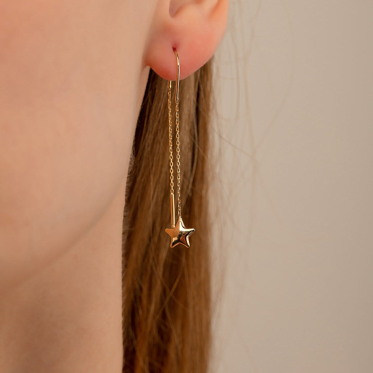 STARGAZING SCHWINGEND OHRRINGE | 14K GOLD