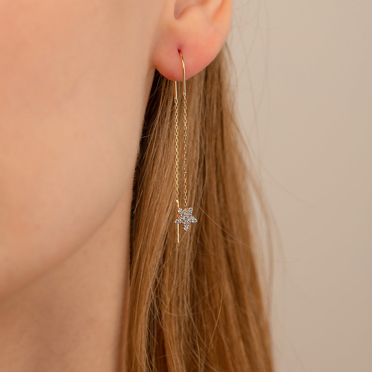 DUSCHE SCHWINGEND OHRRINGE | 14K GOLD