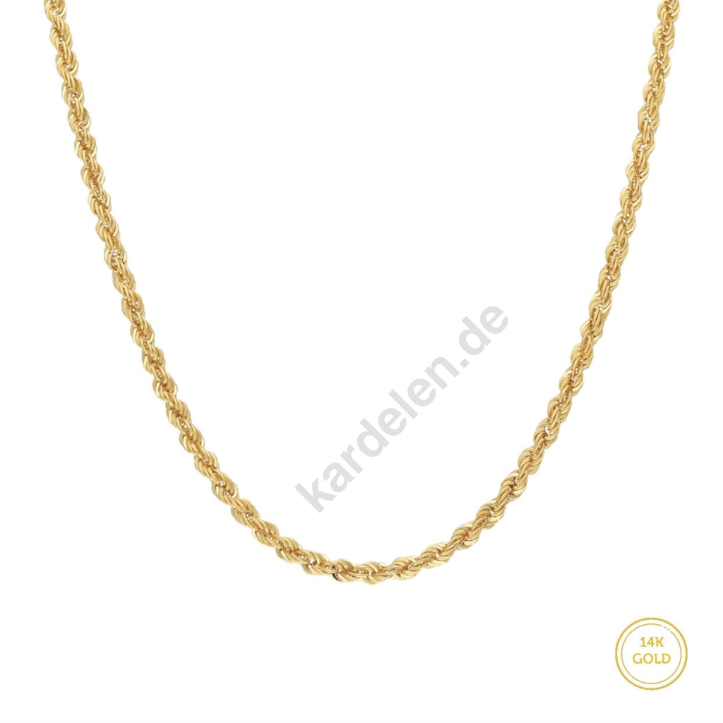 14k Gold Wirbel Halskette (8604193161559)