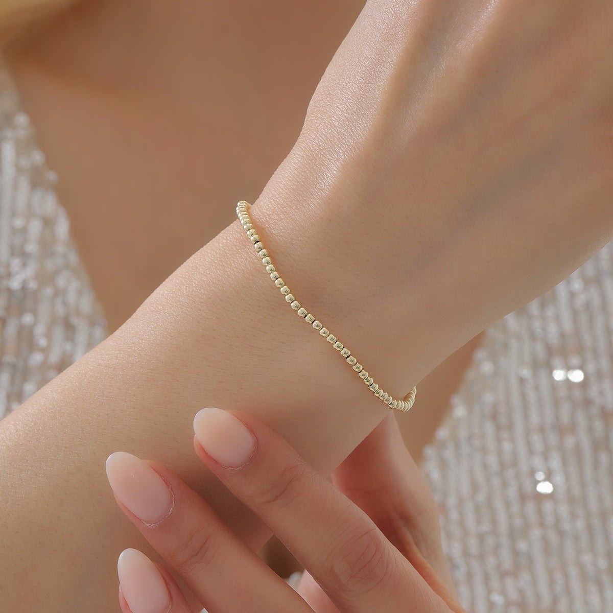 EINFACHES DORICA-KUGELDESIGN ARMKETTE | 14K GOLD