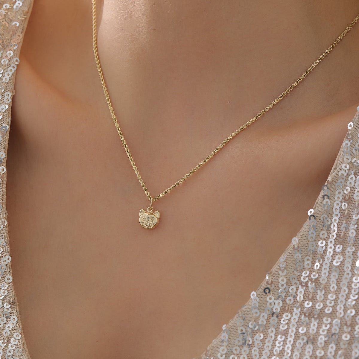 GLÜCKSKATZE-ANHÄNGER | 14K GOLD