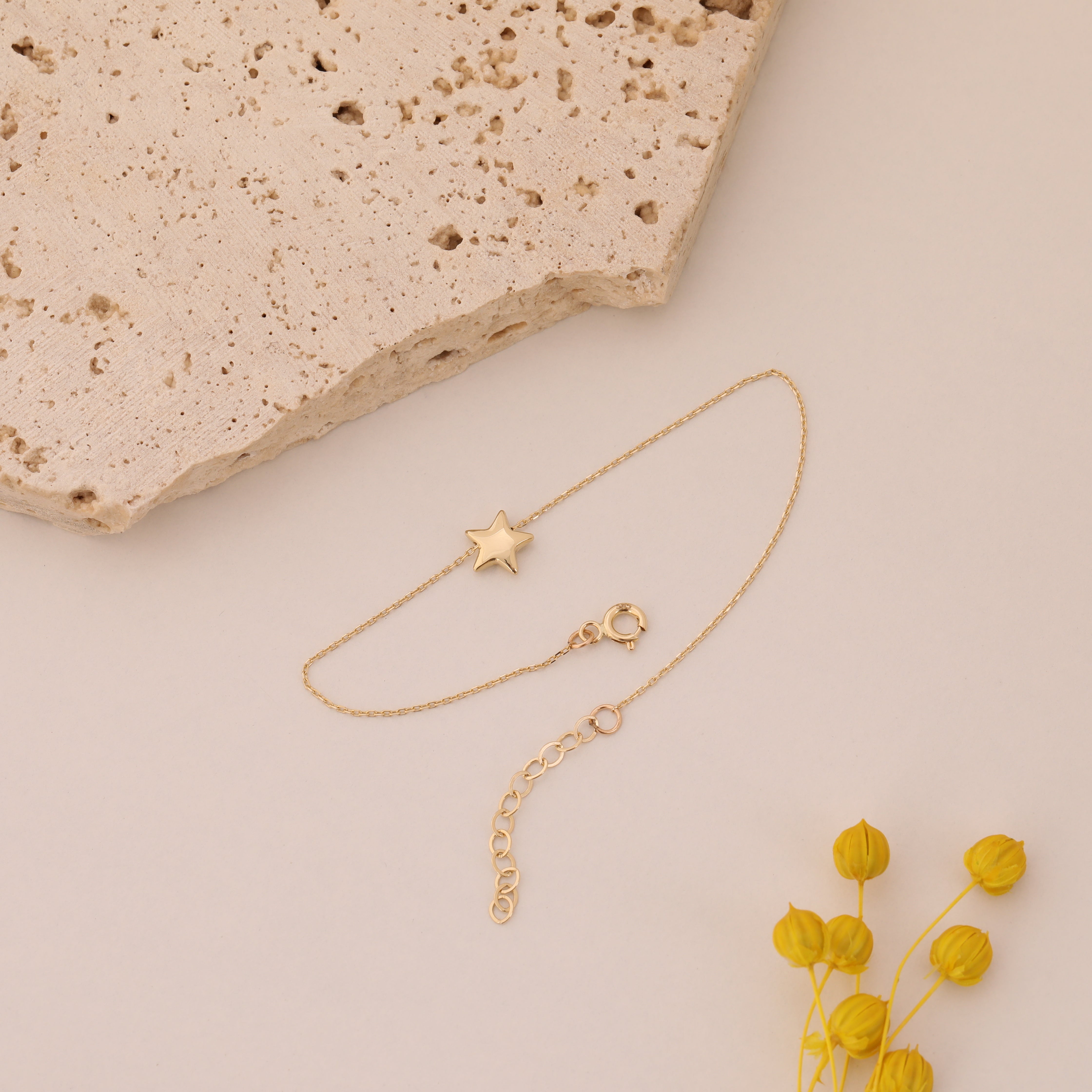 ELEGANTER STERN ARMKETTE | 14K GOLD