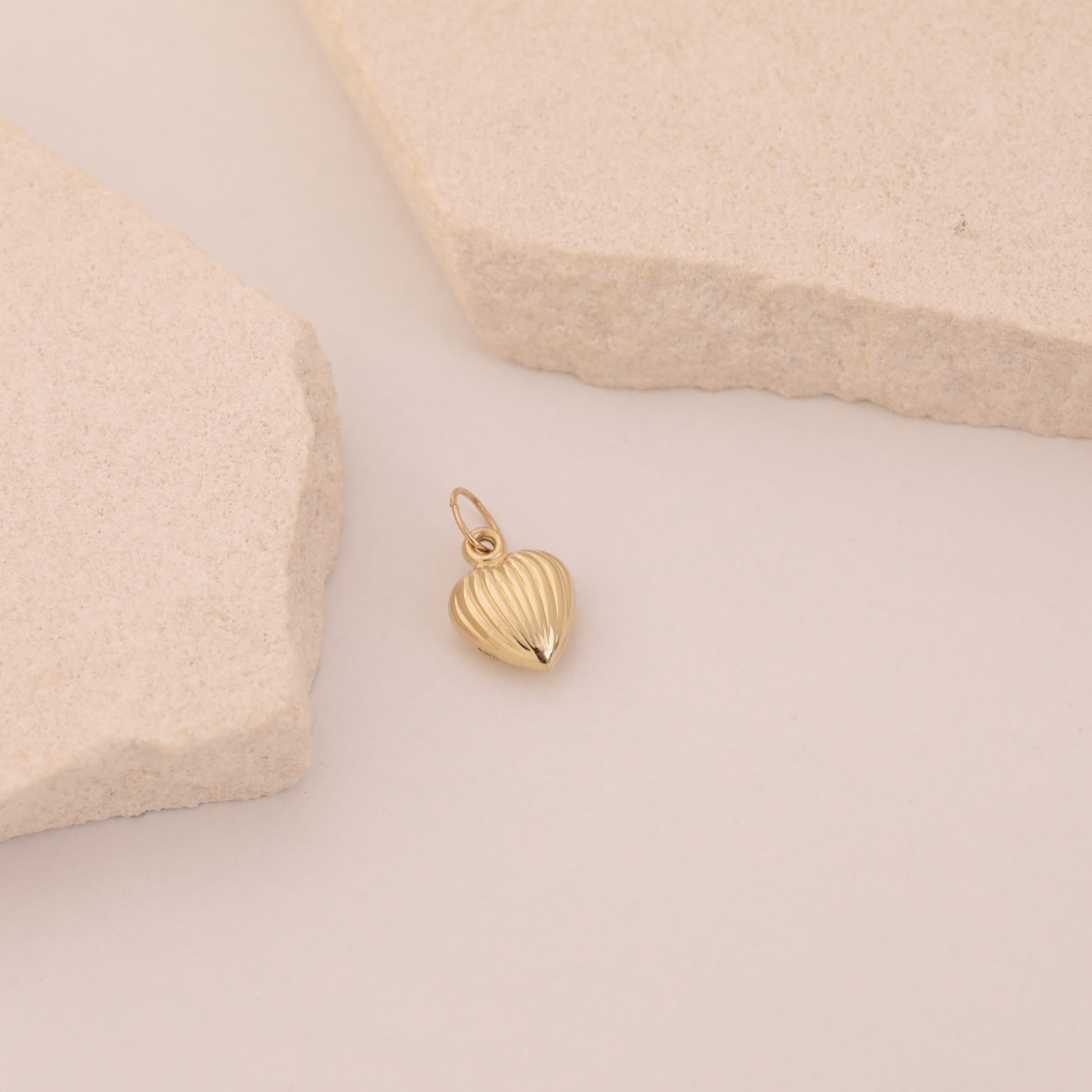 MINIMAL LUFTBALLON HERZ ANHÄNGER | 14K GOLD