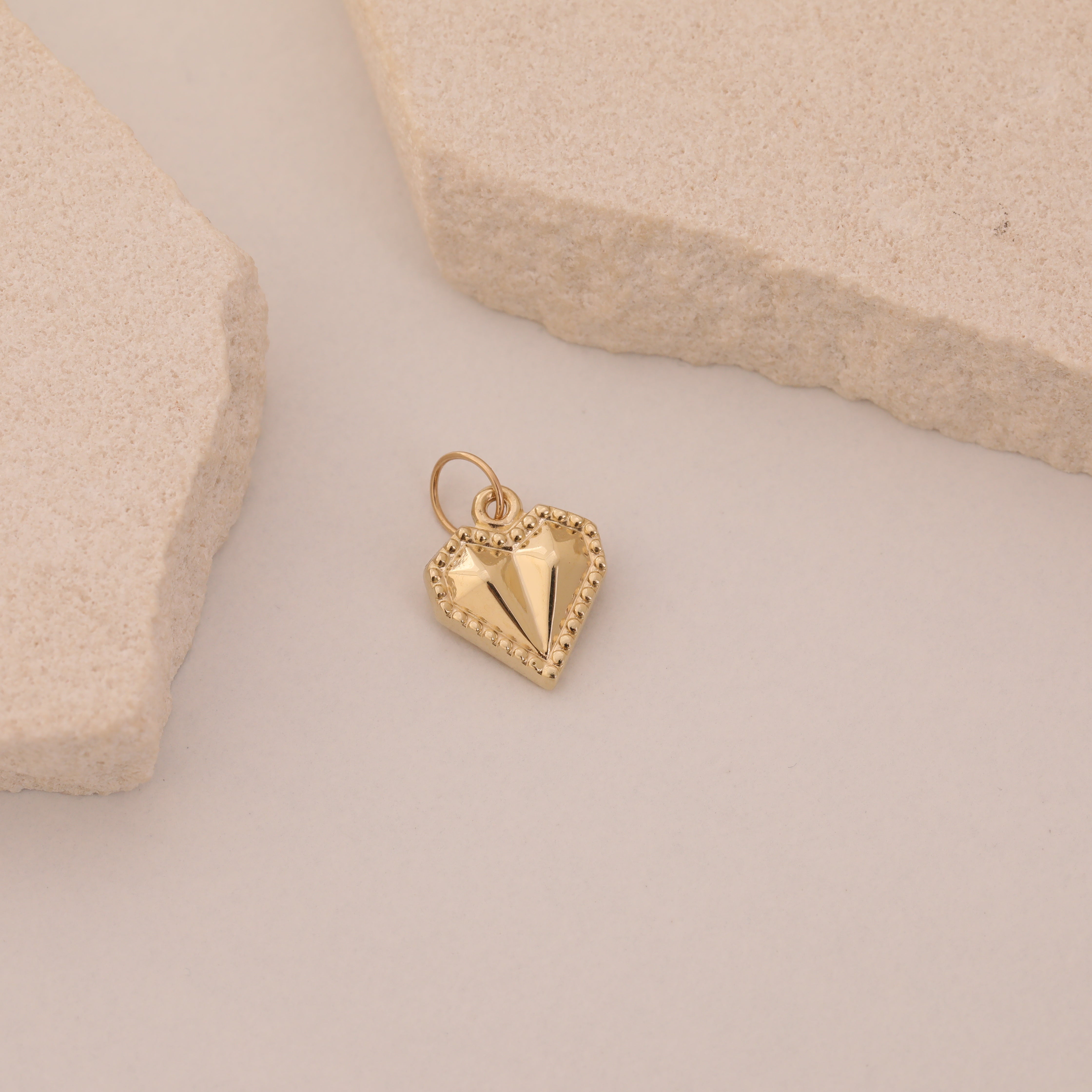 MINIMALES DIAMANTSCHNITT-DESIGN ANHÄNGER | 14K GOLD