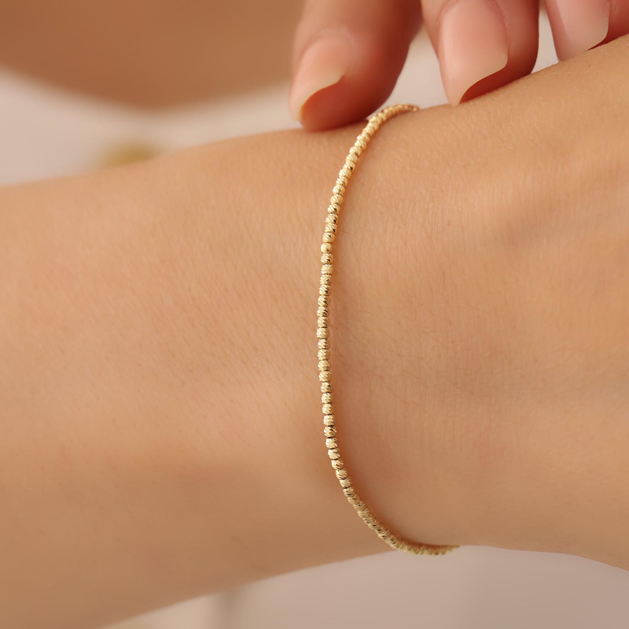 MINIMALISTISCHES FEINES DORIKA-ARMBAND ARMKETTE | 14K GOLD