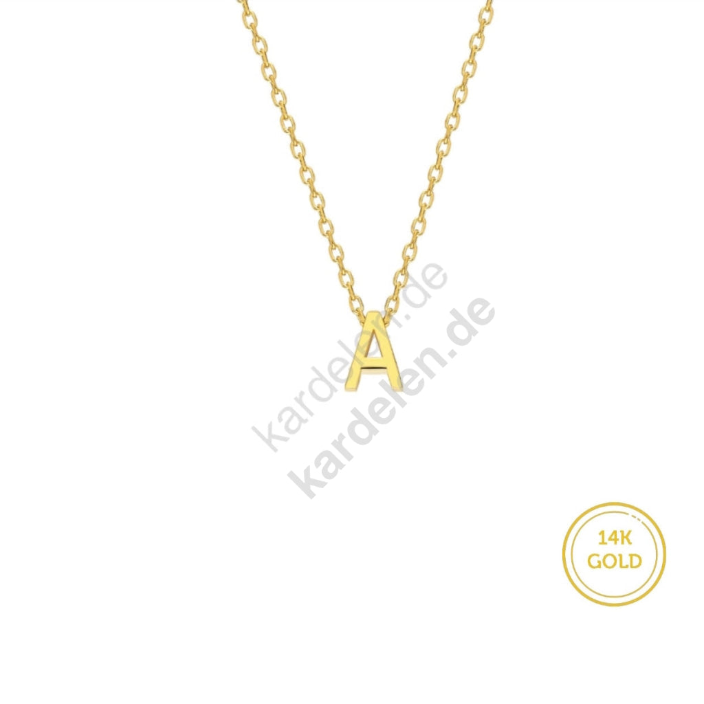 Kardelen 14K GOLD MINIMAL BUCHSTABEN HALSKETTE