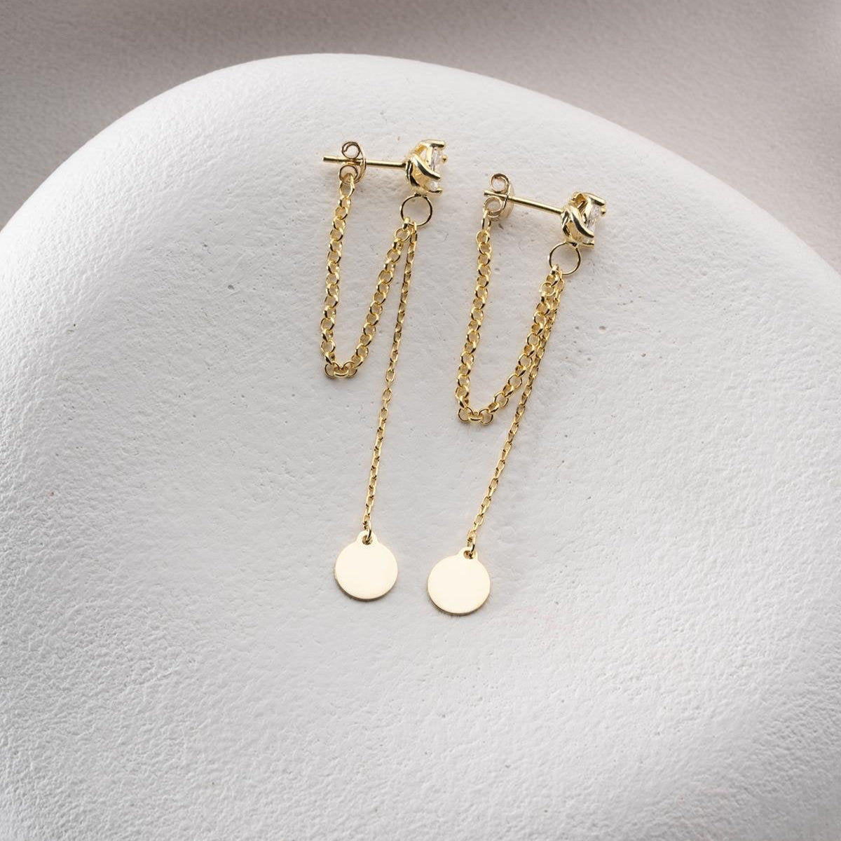 LUNA PLÄTTCHEN OHRRINGE | 925 SILBER