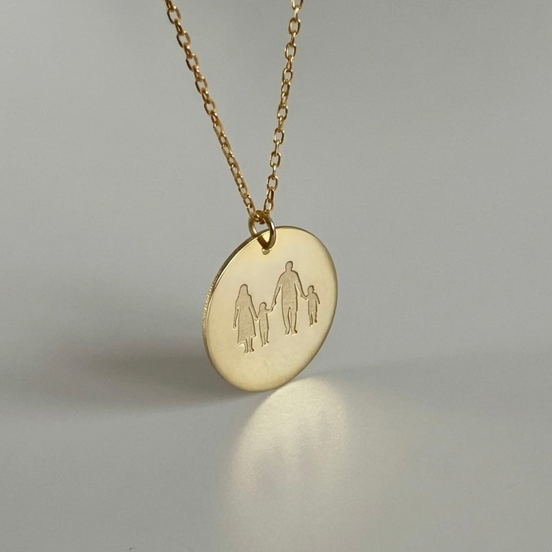 FAMILY GRAVUR HALSKETTE | 925 SILBER