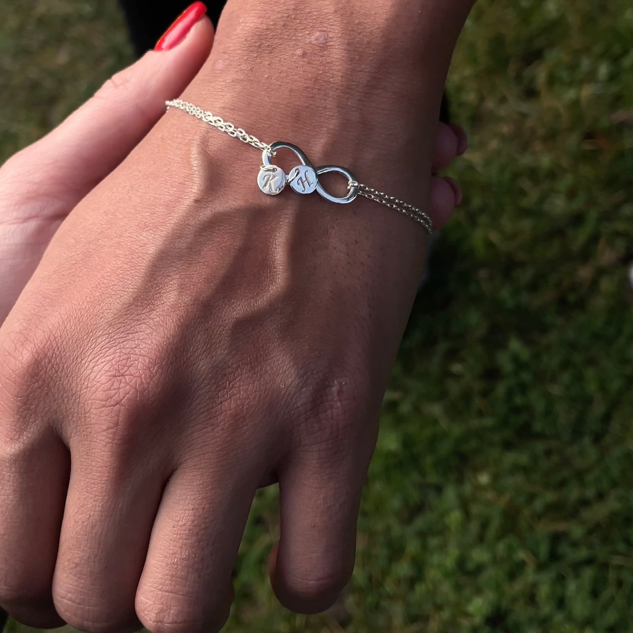 COUPLE INFINITY BRACELET DUO INITIALEN (8739388784983)